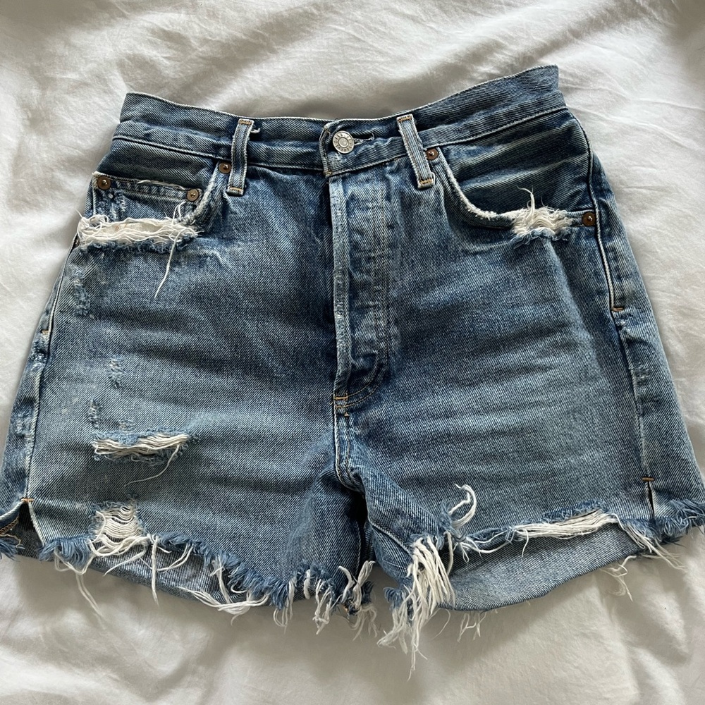 AGOLDE Dee High Rise Cutoff Shorts, Ricochet, Size 27